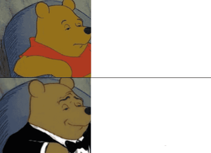 Tuxedo Winnie the Pooh meme template - Click to use